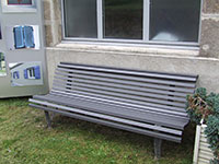 Banc en aluminium sur ossature fer