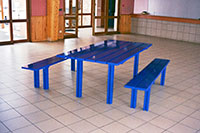 Table en lames de 160 mm + bancs